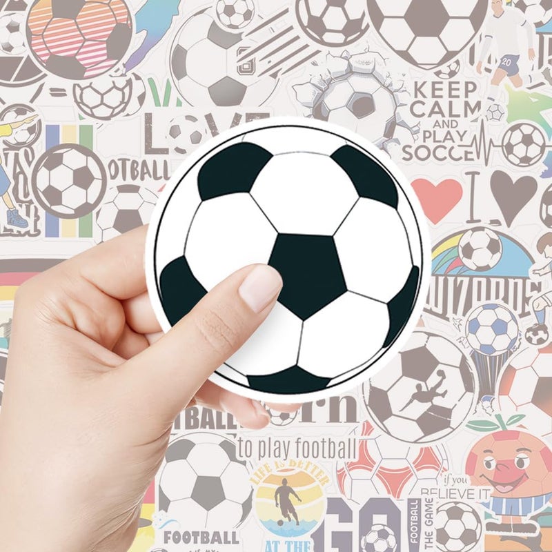 QTL Waterproof Soccer Stickers for Laptop Luggage Scrapbook Postcard (50 Pcs Soccer Style) - Image 5