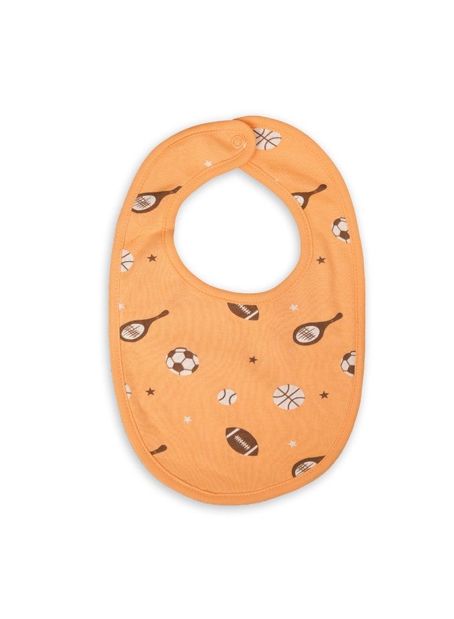 Kidbea Organic Cotton Baby Bib, Adjustable Snap Closure Soft Absorbent Feeding Bibs Apron for Newborns & Infants Child With Cute Prints | Reusable Baby Essential (Pack of 3) - Image 4
