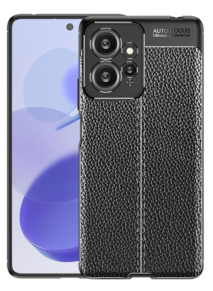 أوتو فوكس جراب حمايه سيليكون تصميم2 مقاوم للصدمات حمايه للكاميرا متوافق مع Redmi Note 12 4g (اسود) - Image 1