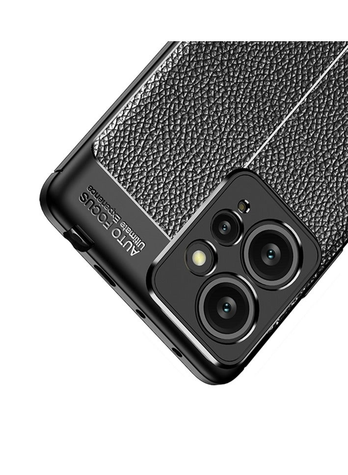 أوتو فوكس جراب حمايه سيليكون تصميم2 مقاوم للصدمات حمايه للكاميرا متوافق مع Redmi Note 12 4g (اسود) - Image 2