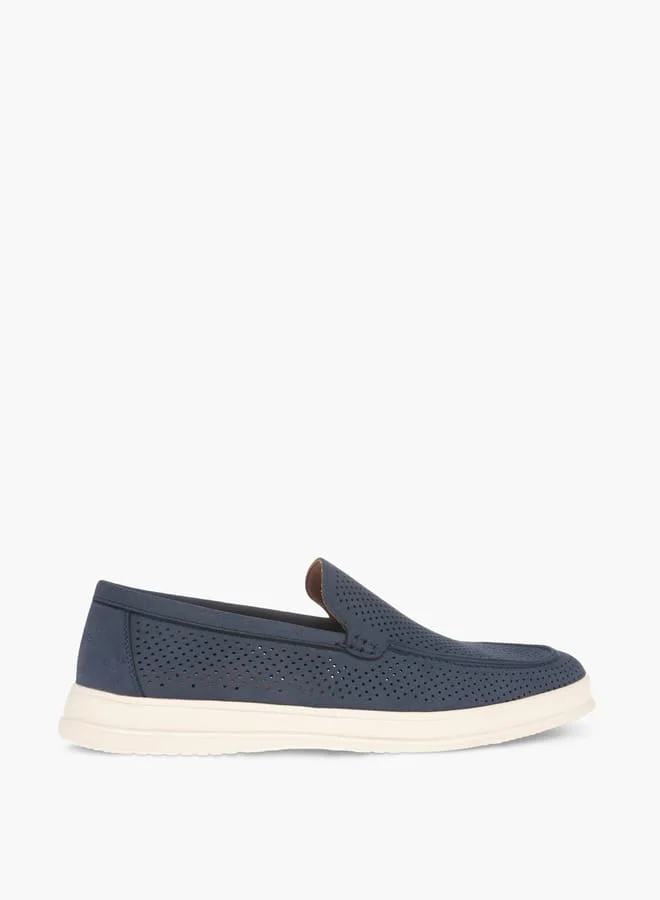 Lee Cooper Mens Perforated Slip-On Loafers