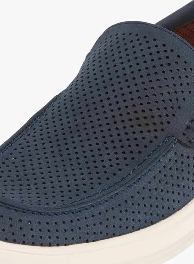 Lee Cooper Mens Perforated Slip-On Loafers