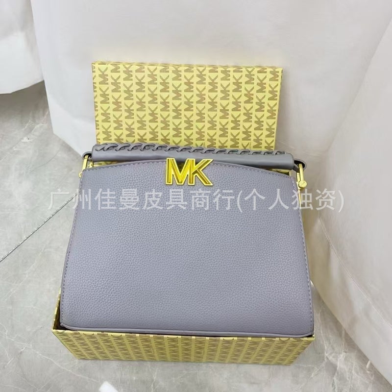 Mk Lychee Pattern Handbag New Women''s Bag Fashion Versatile Solid Color Large Capacity Shoulder Crossbody Bag Wholesale - Image 4