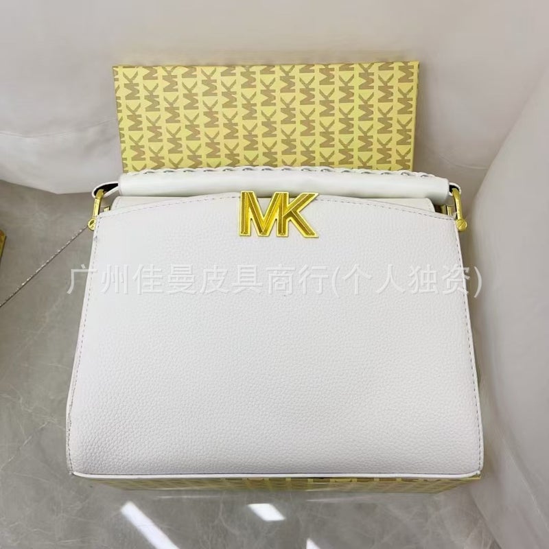 Mk Lychee Pattern Handbag New Women''s Bag Fashion Versatile Solid Color Large Capacity Shoulder Crossbody Bag Wholesale - Image 3