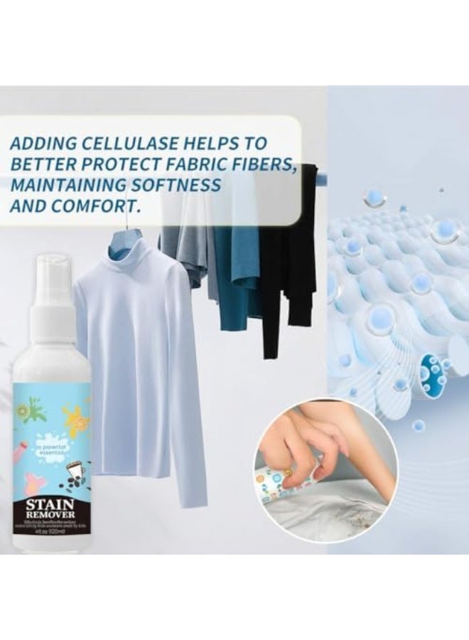 Jiffine 2 Pack 4oz (120ML) Stain Remover, Baby Stain Treater Spray – Newborn Essentials Stain Remover | Safe for Sensitive Skin, Removes Coffee, Stains from Clothes, Carpets, Sheets - Image 4