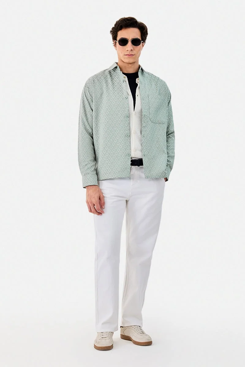 سنيتش Relaxed Fit Geometric Overshirt