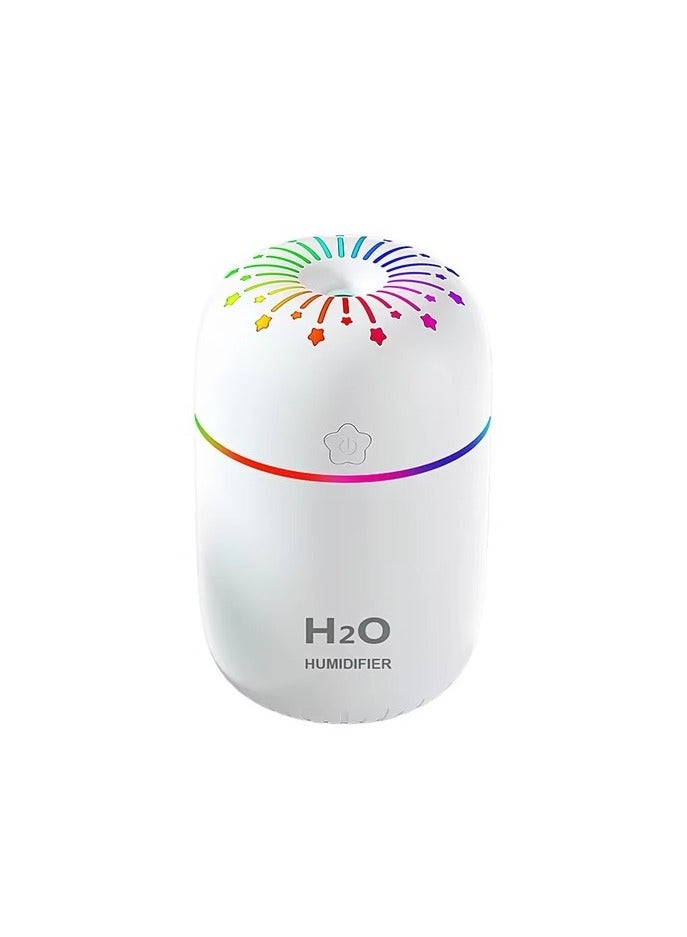 Super Mini 300ml Air Humidifier with Mist, Anti-Noise, Colorful Light  - Image 1