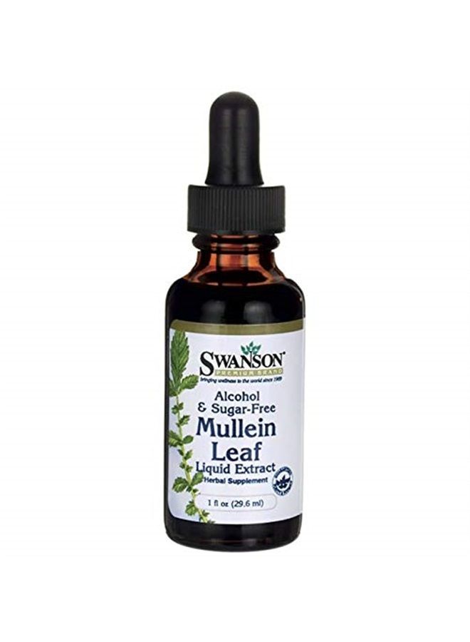 SWANSON Mullein Leaf Liquid Extract (Alcohol and Sugar-Free) 1 fl Ounce (29.6 ml) Liquid - Image 2