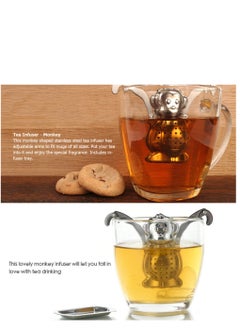 KASTWAVE 2pcs Stainless Steel Tea Strainer Silicone Tea Infuser Stainless Tea Kettle Metal Tea Strainer Stainless Steel Coffee Infuser Fine Mesh Tea Strainer Rubber Tea Infuser Tea Leaker  - Image 3