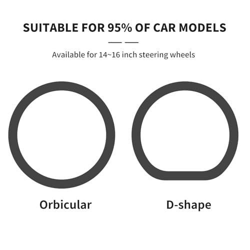 Qiyibei 30% Thicker Universal Stretchy Silicone Steering Wheel Cover for 14” 15” 16” Wheels - Anti-Slip Grip & Enhanced Control for Men & Women, All Weather Protection (Black) - Image 4