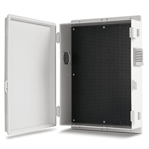 Namunanee Outdoor Electrical Junction Box, ABS Water Resistant Enclosure with Internal Mounting Panel & Hinged Cover, 15.7" H* 11" L* 4.1" W - Image 1