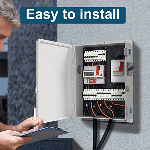 Namunanee Outdoor Electrical Junction Box, ABS Water Resistant Enclosure with Internal Mounting Panel & Hinged Cover, 15.7" H* 11" L* 4.1" W - Image 3