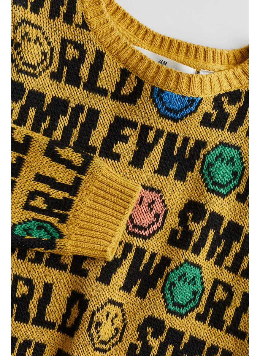 اتش اند ام Jacquard-Knit Cotton Jumper
