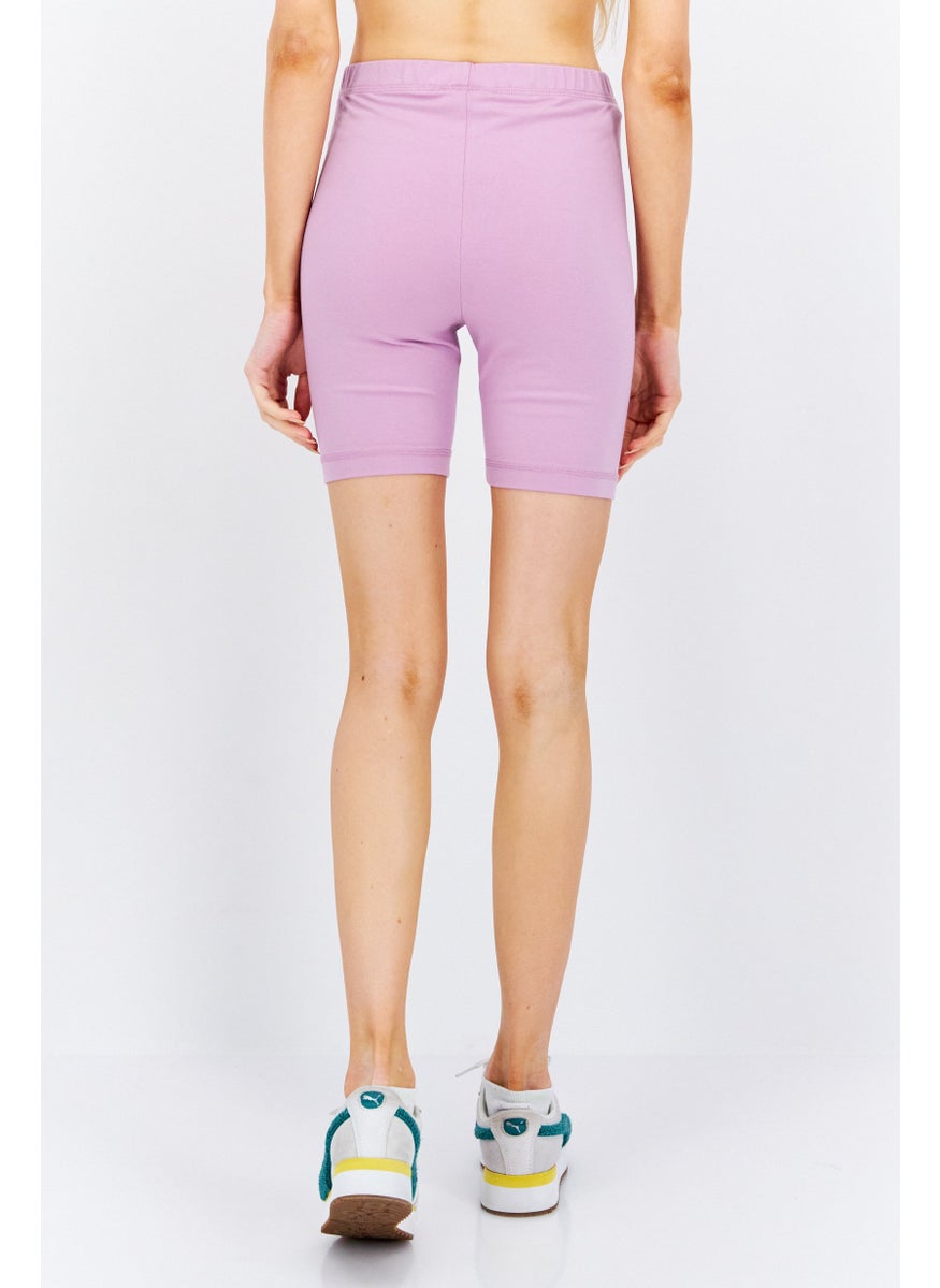 Champion Women Athletic Fit Solid Training Shorts, Purple  - Image 2