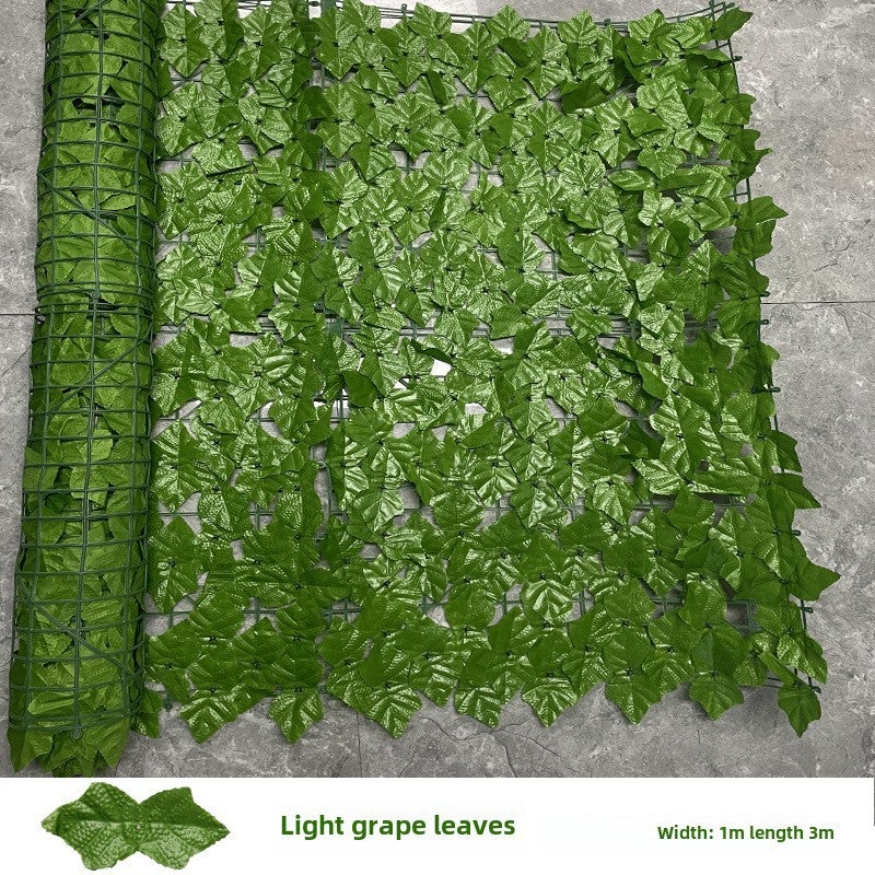 Generic Artificial Leaf Hedge Privacy Screen Fence Light Grape Fence 