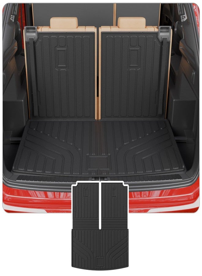 Thinzyou Cargo Mat Compatible with 2018-2024 2025 Volkswagen Atlas Trunk Mat Trunk Liner Cargo Liner (NOT for Cross Sport) Back Seat Cover 2023 VW Atlas Accessories (Trunk Mat with Backrest Mat) - Image 1