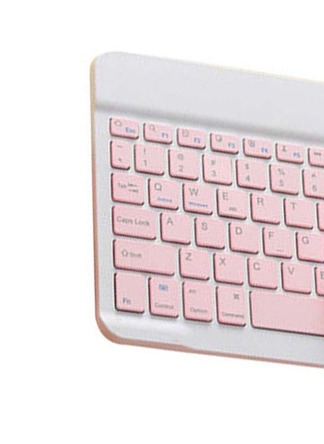 Generic Wireless Bluetooth Three System Universal Mobilephone and Tablet Keyboard with Mouse Set - English Pink  - Image 5