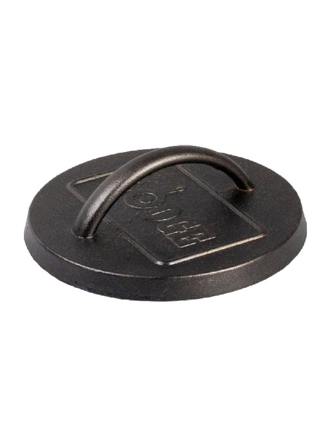 LODGE Seasoned Even Heating Cast Iron Burger Press Black 6.25 inch L6BP  - Image 1