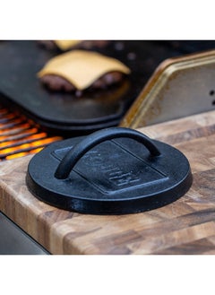 LODGE Seasoned Even Heating Cast Iron Burger Press Black 6.25 inch L6BP  - Image 3