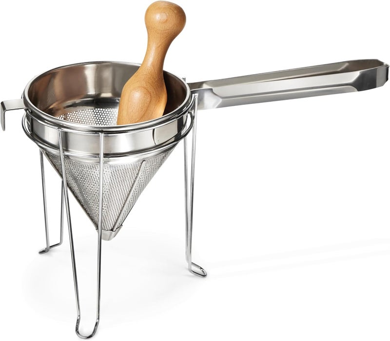 Weston Stainless Steel Cone and Pestle Set (83-3030-W), 2 Quart Capacity, Dishwasher Safe, 1.9-Liter, Silver - Image 1