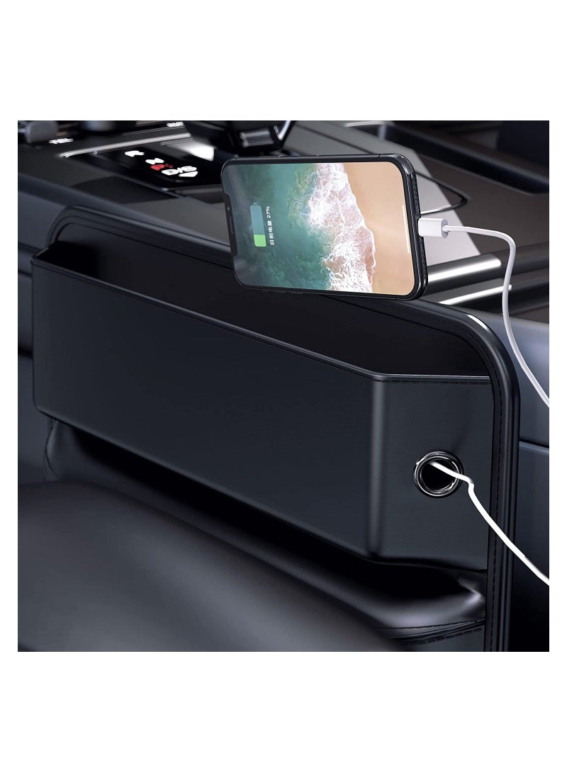 Y&D Car Seat Gap Storage Leather Accessories for Front Premium Essential Storages Adjustable Console Organizers Between Seats Phones Glasses Keys Cards - Image 4