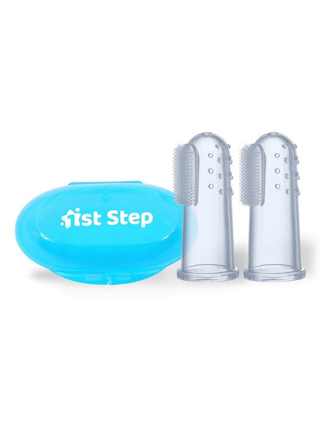 1st Step Silicone Finger Brush Pack Of 2 (Blue) - Image 2