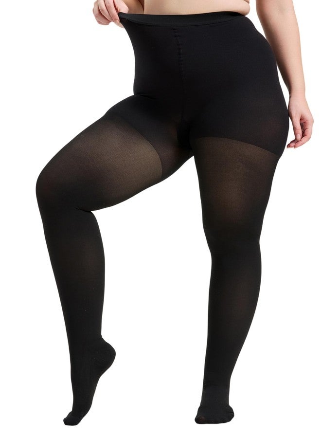 MGANG Plus Size Compression Tights for Women 15-20 mmHg with Closed Toe - Womens Graduated Compression Pantyhose for Swelling, Sclerotherapy, Pregnancy Circulation - Black, 5X-Large - Image 5