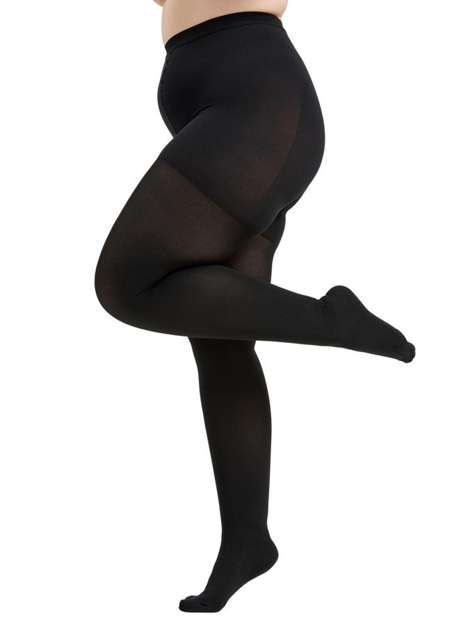MGANG Plus Size Compression Tights for Women 15-20 mmHg with Closed Toe - Womens Graduated Compression Pantyhose for Swelling, Sclerotherapy, Pregnancy Circulation - Black, 5X-Large - Image 4