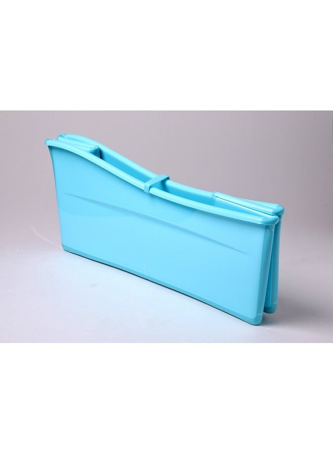 جي جانين حوض استحمام بلاستيكي قابل للطي من جي جانين، حوض استحمام جليدي محمول، أزرق، 30 بوصة - Image 1