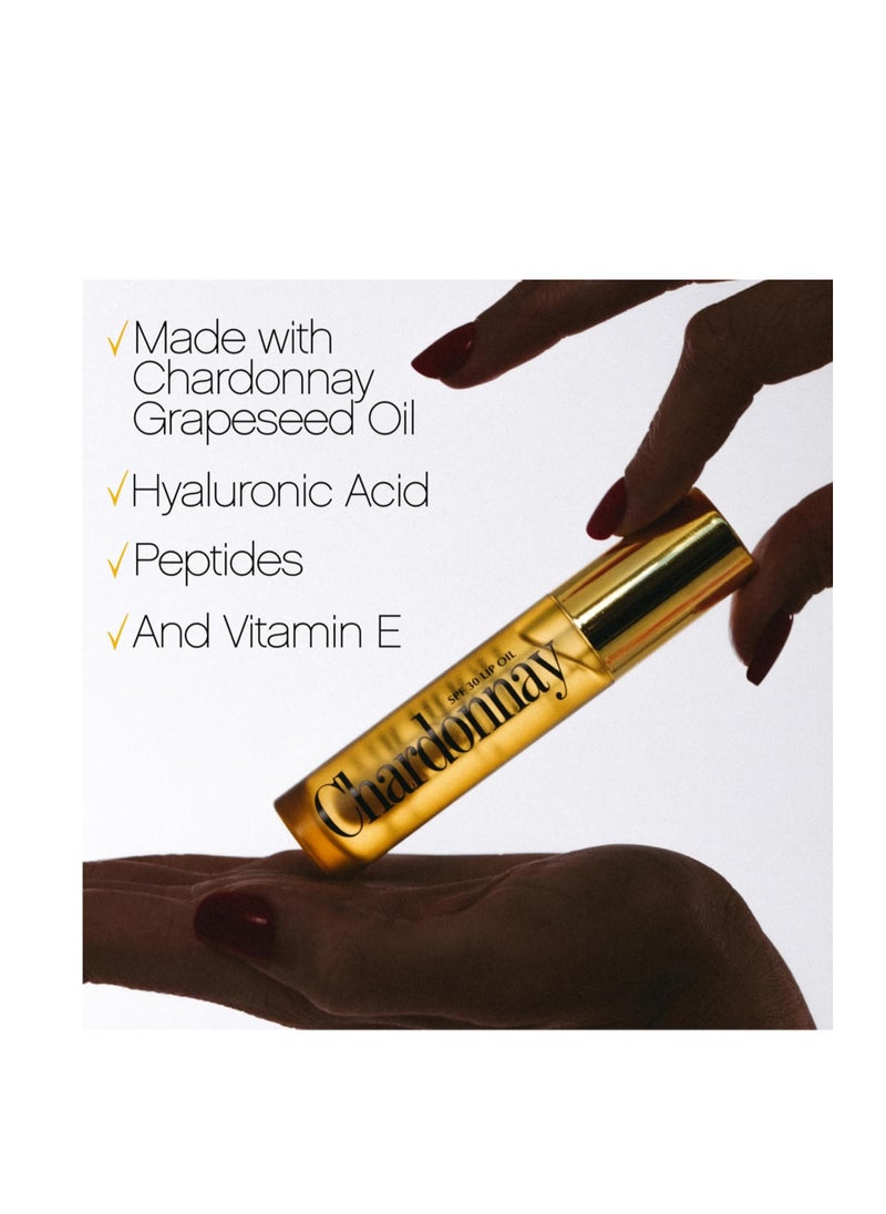 VACATION - Vacation Chardonnay Lip Oil SPF 30, Sunscreen for Lips, Hydrating, Caramel Vanilla Flavored Lip Gloss, Clear Plumper, Non-Sticky Lip Balm, Vegan, 0.2 Fl. Oz. - Image 1