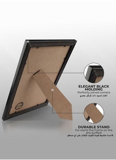 LOWHA Set Of 4 Wall Or Tabletop Stand Photo Frame With Horizontal and Vertical Formats  - Image 4