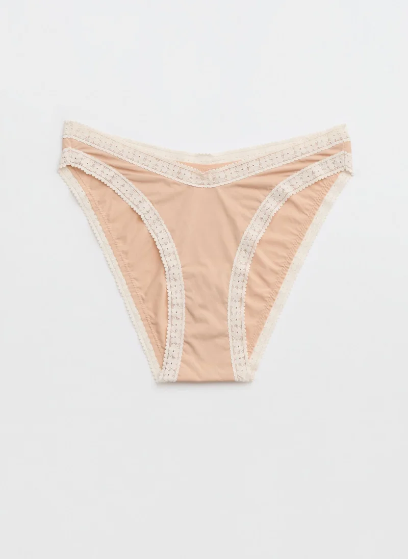 Aerie Smoothez Microfiber Lace Deatiled Briefs