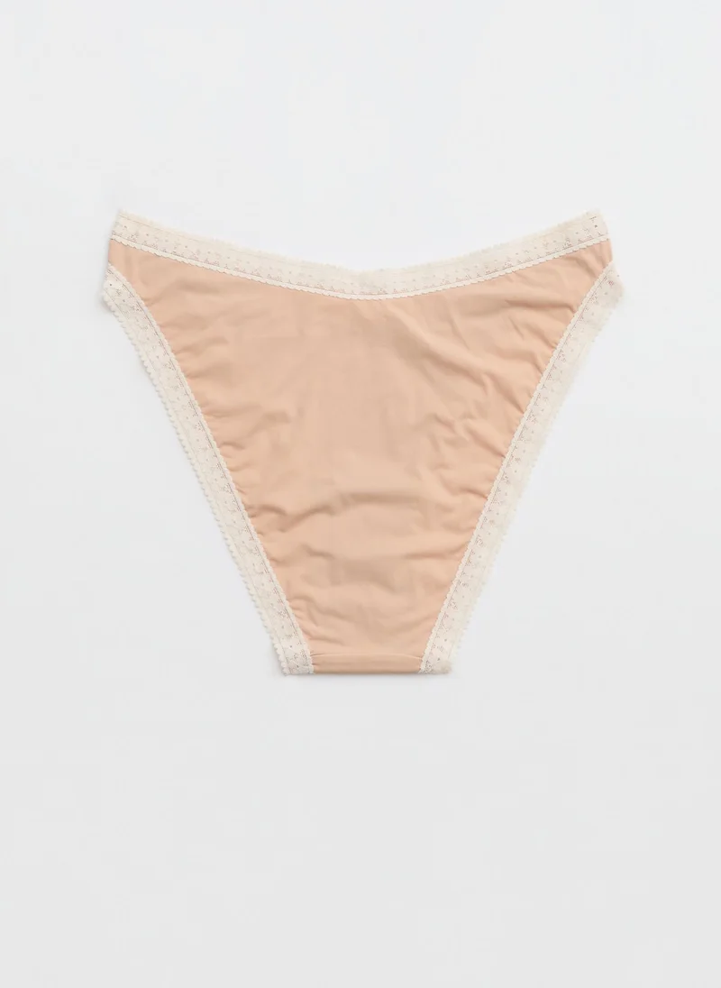 Aerie Smoothez Microfiber Lace Deatiled Briefs