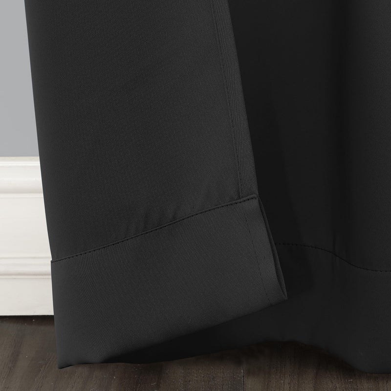 Sun Zero Easton Energy Saving Blackout Grommet Curtain Panel, 40" x 95", Black - Image 3