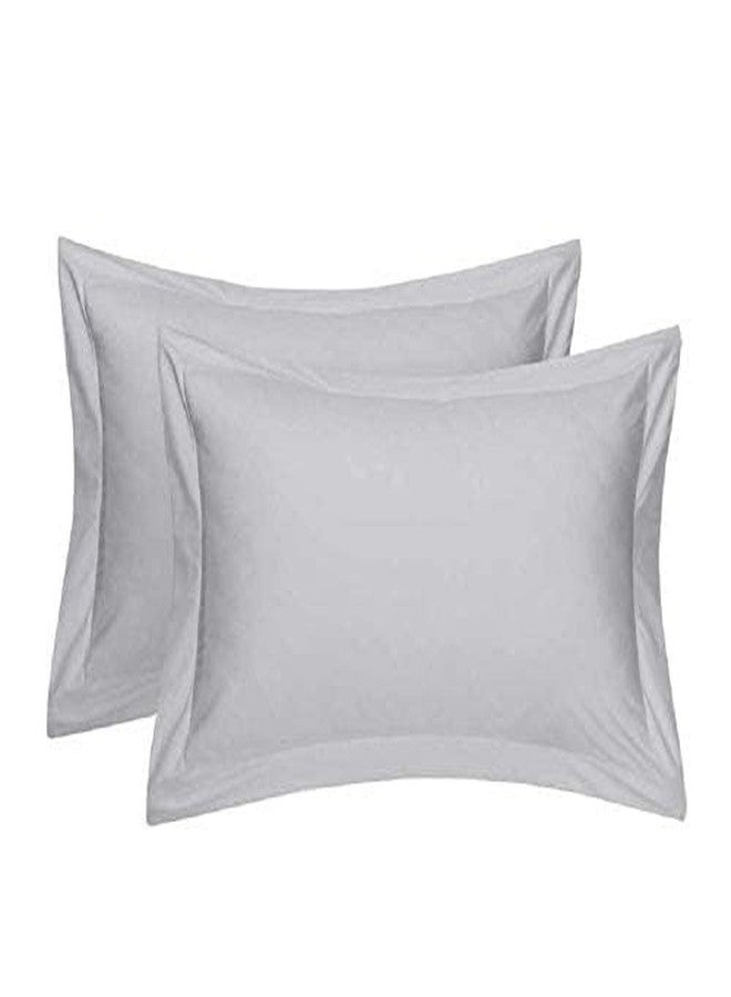 Edenwald طقم غطاء وسادة إيدنوالد، قطعتان، قطن (400 خيط/بوصة مربعة) مع سحاب إغلاق، (17 × 27 بوصة، رمادي فاتح، طقم من قطعتين، قطن، سحاب إغلاق) غطاء وسادة قطني، غطاء وسادة عالي الجودة يسمح بمرور الهواء - Image 1