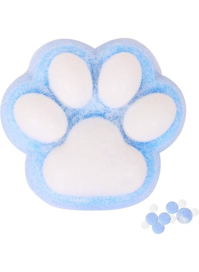1pcs Blue Squishy Cat Paw Squishy Toy,5 Inches Big FuFu cat Squeeze Paw,Cute Soft Squeeze Fidget Toys Squeeze Toys for Stress Relief Pinch Family Toys Gifts for Kids Adults - Image 1