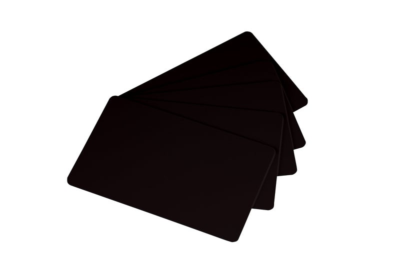 Pack of 500 Black CR80 PVC Cards 30 mil by easyIDea