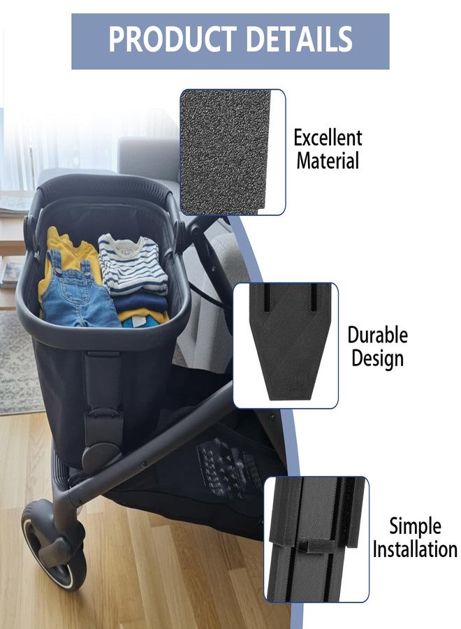 محول سلة سفلية (عبوة من قطعتين) متوافق مع عربة الأطفال Cybex Gazelle S | محول تثبيت سلة عربة الأطفال | يُركب على الموصلات السفلية | آمن ومتين - Image 3
