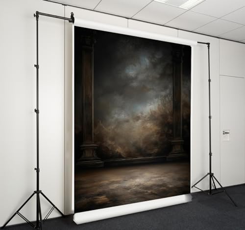HMTFOTO 6x9ft Dark Vintage Photography Backdrops Portrait Photo Backdrop Wedding Bridal Show Birthday Background for Studio Props - Image 3