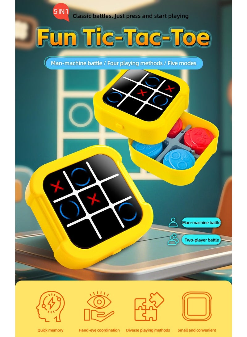 HalaKids Tic Tac Toe Bolt Game, 5-in-1 Portable Travel Handheld Puzzle Game Console for Memory Growth, Fidget Toys Board Games for Kids and Adults, Birthday Gifts Family Game Night for All Ages - Image 4