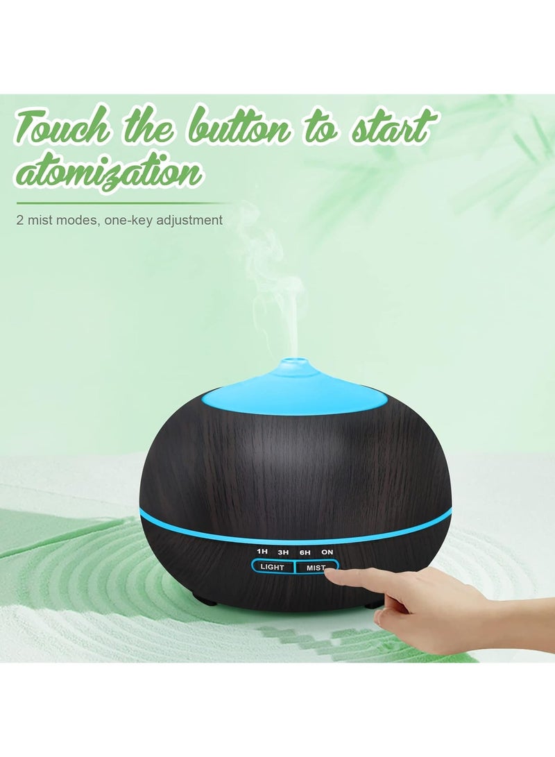 ارواق مرطب ناشر الزيوت العطرية للمنزل: ناشر زيوت الهواء العطرية سعة 400 مل للغرفة الكبيرة - مبخر العلاج العطري بالموجات فوق الصوتية، مرطب الرذاذ البارد مع ضوء LED لغرفة النوم - Image 4