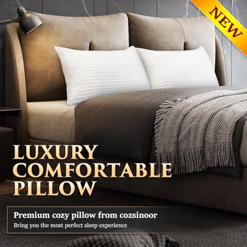 COZSINOOR Bed Pillows for Sleeping Queen Size Hotel Quality Set of 2 Breathable Down Alternative Microfiber Filled for Back Stomach Side Sleepers Cooling SkinFriendly - Image 3