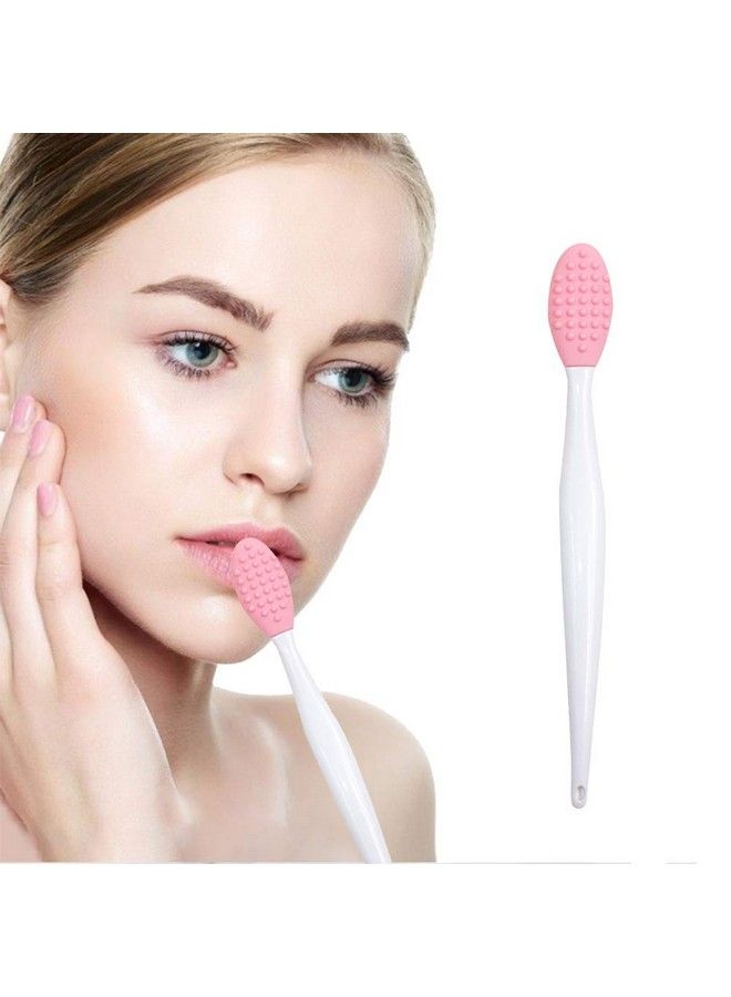 Finrray Silicone Lip Brush Set 2Pcs Silicone Exfoliating Lip Brush Doublesided Lip Scrubber & 2Pcs Silicone Lip Balm Brush Makeup Brush Applicator Tools - Image 3