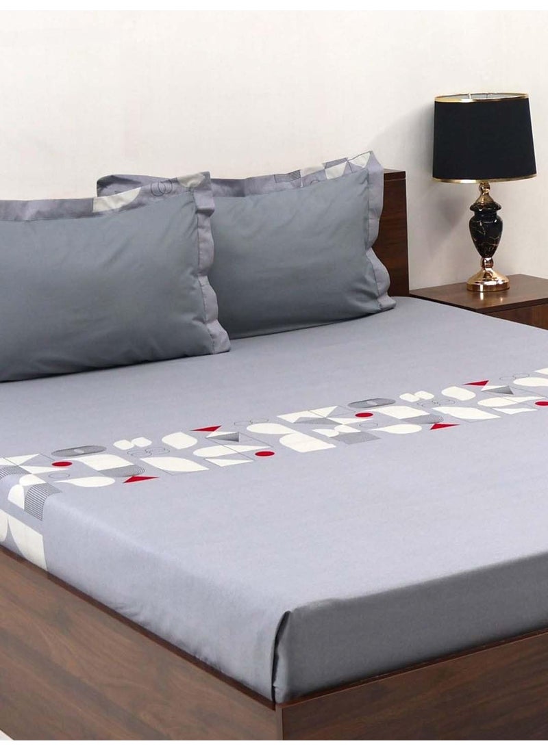 Bombay Dyeing - Bombay Dyeing 100% Pure Cotton California (Super) King Size BedSheet (274x274 cm or 108x108 Inch or 9x9 Foot Approx) with Two Pillow Covers - Image 1