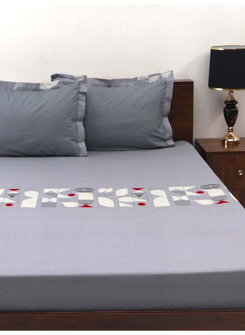 Bombay Dyeing - Bombay Dyeing 100% Pure Cotton California (Super) King Size BedSheet (274x274 cm or 108x108 Inch or 9x9 Foot Approx) with Two Pillow Covers - Image 1