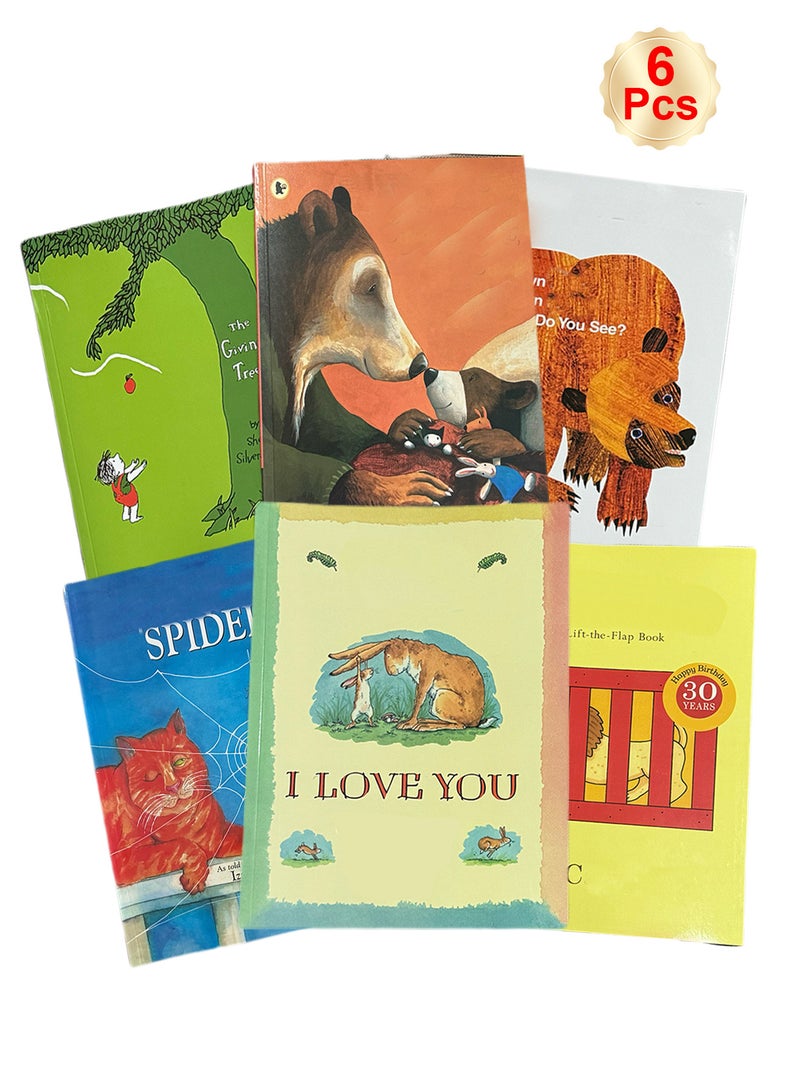 6 Pieces Bedtime Storybook Collection Color Books For Kids Children Early Development English Story Books Gift  - Image 1