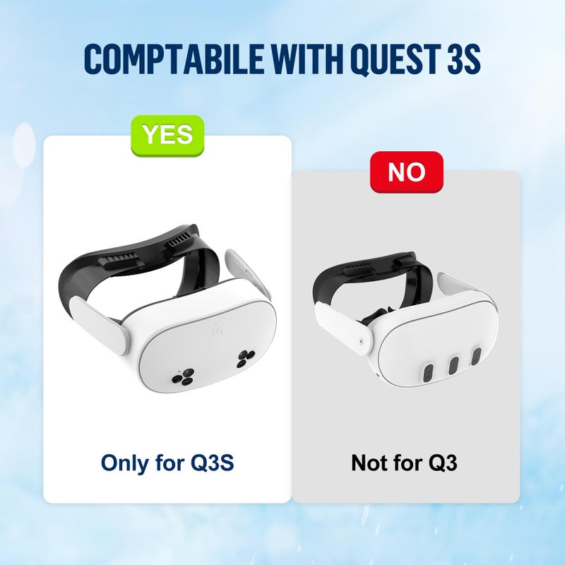 Quest 3s Applicable, Soft PU Leather Foam Ice Silk Cotton Replacement Face Pad, Sweat-proof and Breathable Mask Cover - Image 2