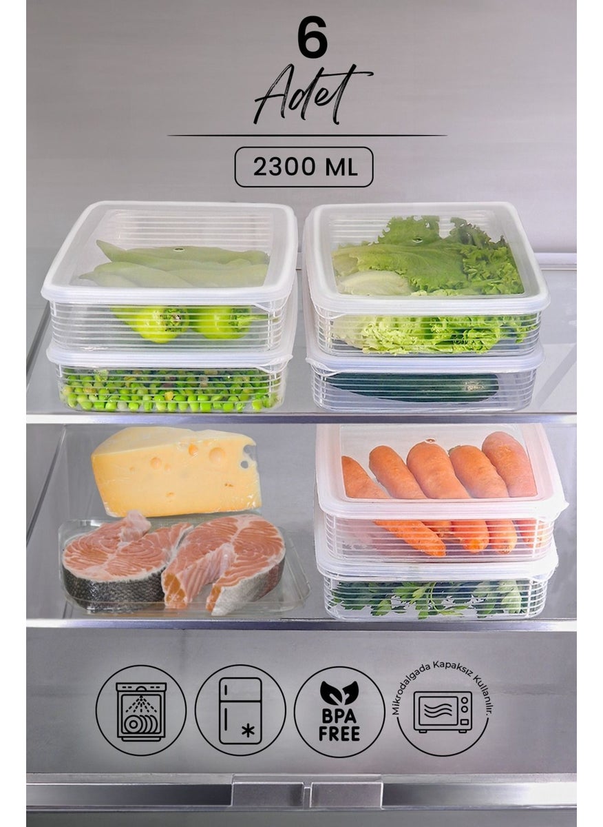 6 Piece 2300 ml Refrigerator and Microwave Storage Box - Refrigerator Organizer Storage Box - pzsku/ZF4341ED86B01F9240A4DZ/45/_/1729236238/b1eb251e-20d3-48a5-8a47-0a5c615ee58d