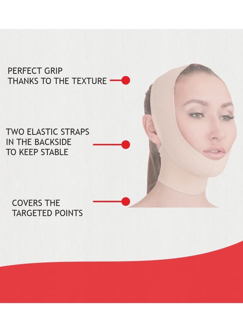 BEUTPATER Post Surgical Chin Strap Bandage for Women Neck and Chin Compression Garment Wrap Face Slimmer Jowl Tightening Medium for Daily Use and Recovery - Image 5