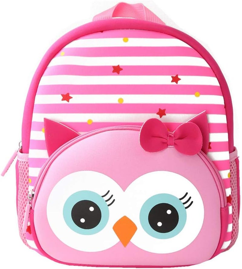 KK CRAFTS Preschool Backpack Toddler Neoprene Animal Schoolbag Lunch backpack for Kids Boys Girls(Owl) - Image 1
